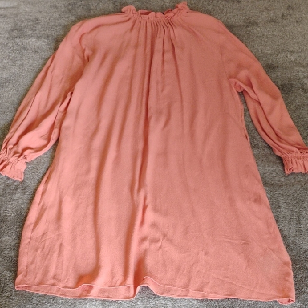 & Other Stories Stockholm Atelier High Neck Coral Shift Dress